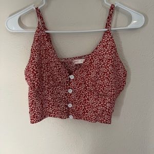 Red crop top